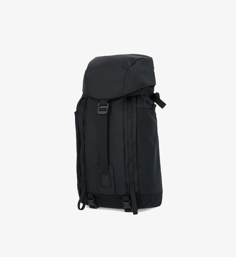 Topo Designs Mountain Pack 16L - Black, Lightweight Recycled Nylon, Laptop Sleeve, Outdoor Adventure
