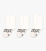 Lightweight 3 Pack Cycling Socks - White | Moisture-wicking, breathable, and ideal for hot summer days.