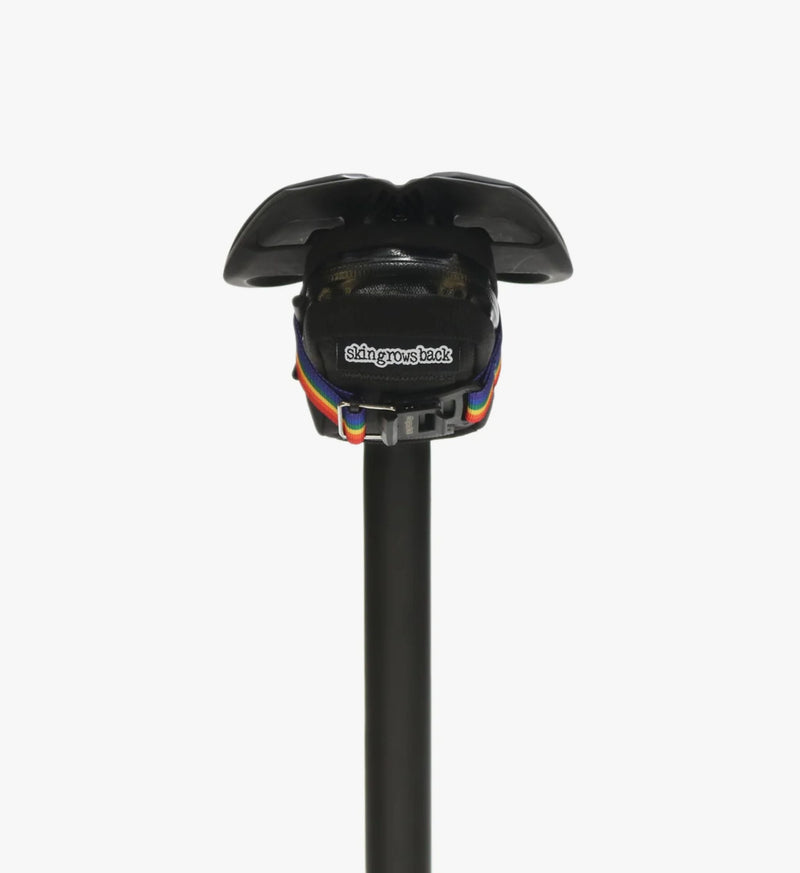 Skingrowsback Plan B Micron Saddle Bag - Rainbow, water resistant, compact design.