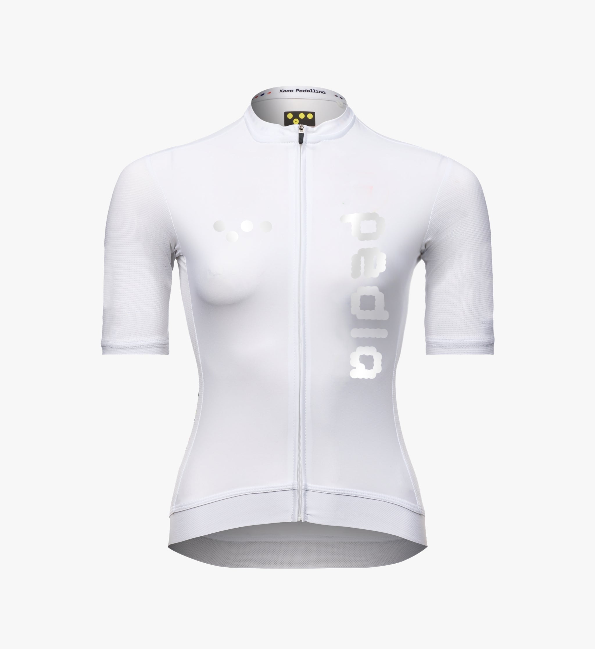 Dots Women's Classic cycling jersey Reflective White SPF 50 – The