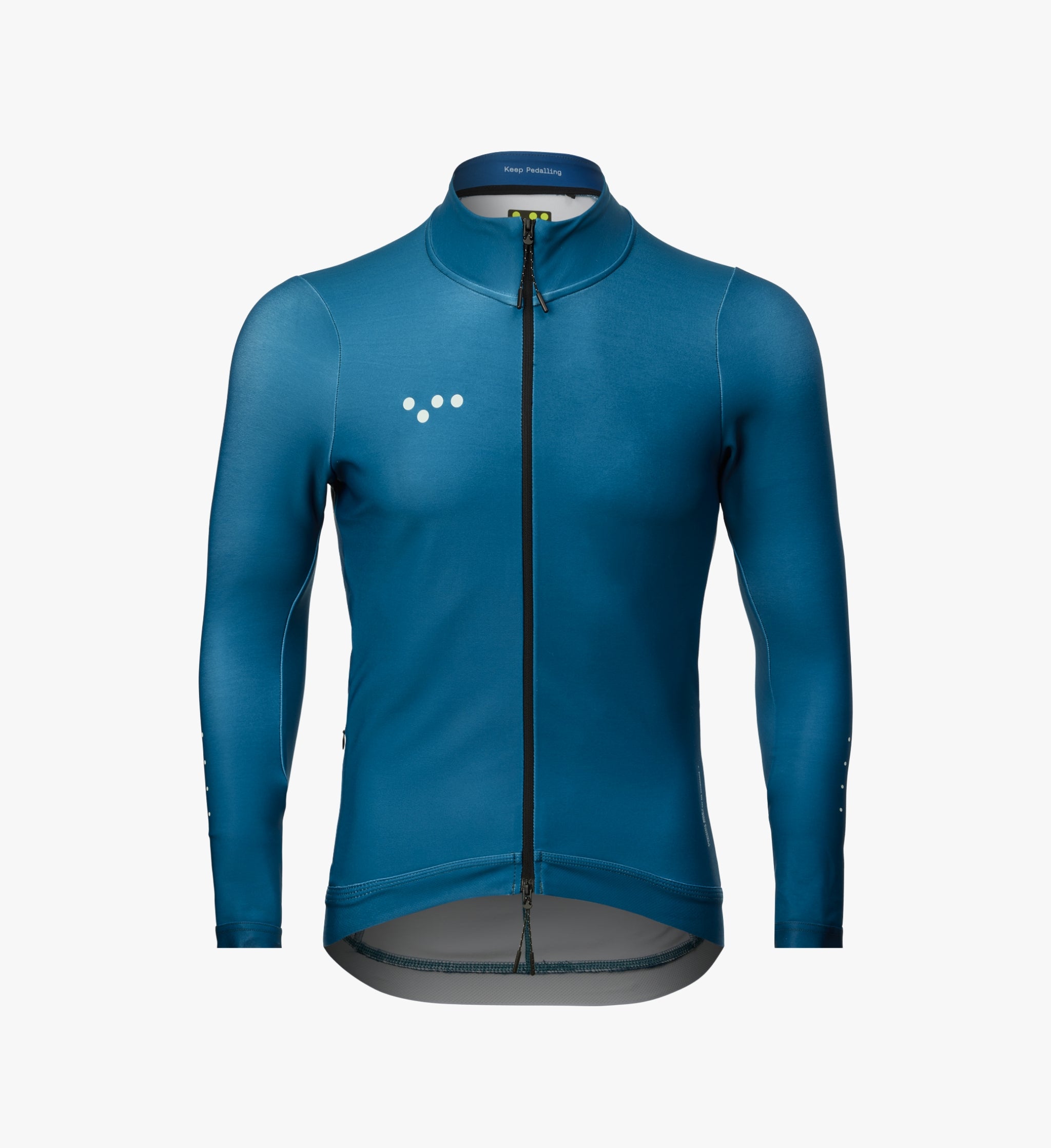 Essentials Men's Thermal Long Sleeve cycling jersey Teal – The Pedla
