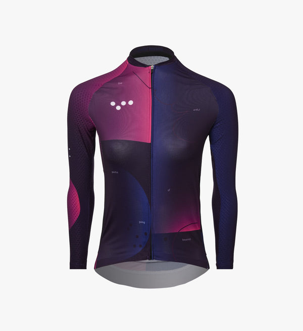 Photo of Flow State Womens Pursuit Long Sleeve Cycling Jersey Plum silo, best, bike, fit, day, road, moisture wicking, form fitting
