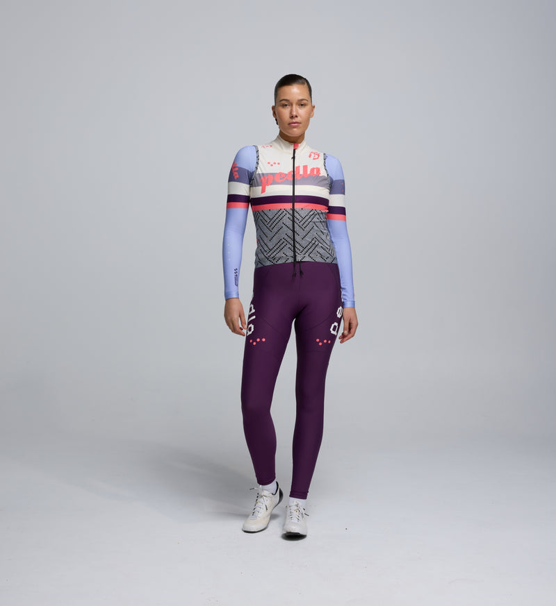 Front view of cyclist wearing the RideKnit Classic LITE Gilet – streamlined fit with wind-blocking front and breathable mesh back