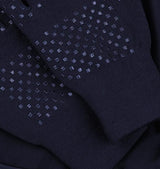 Core / AquaSHIELD Gloves - Navy. 3 layer bonded woven knit, water-resistant, lightweight, breathable, silicone palm print.