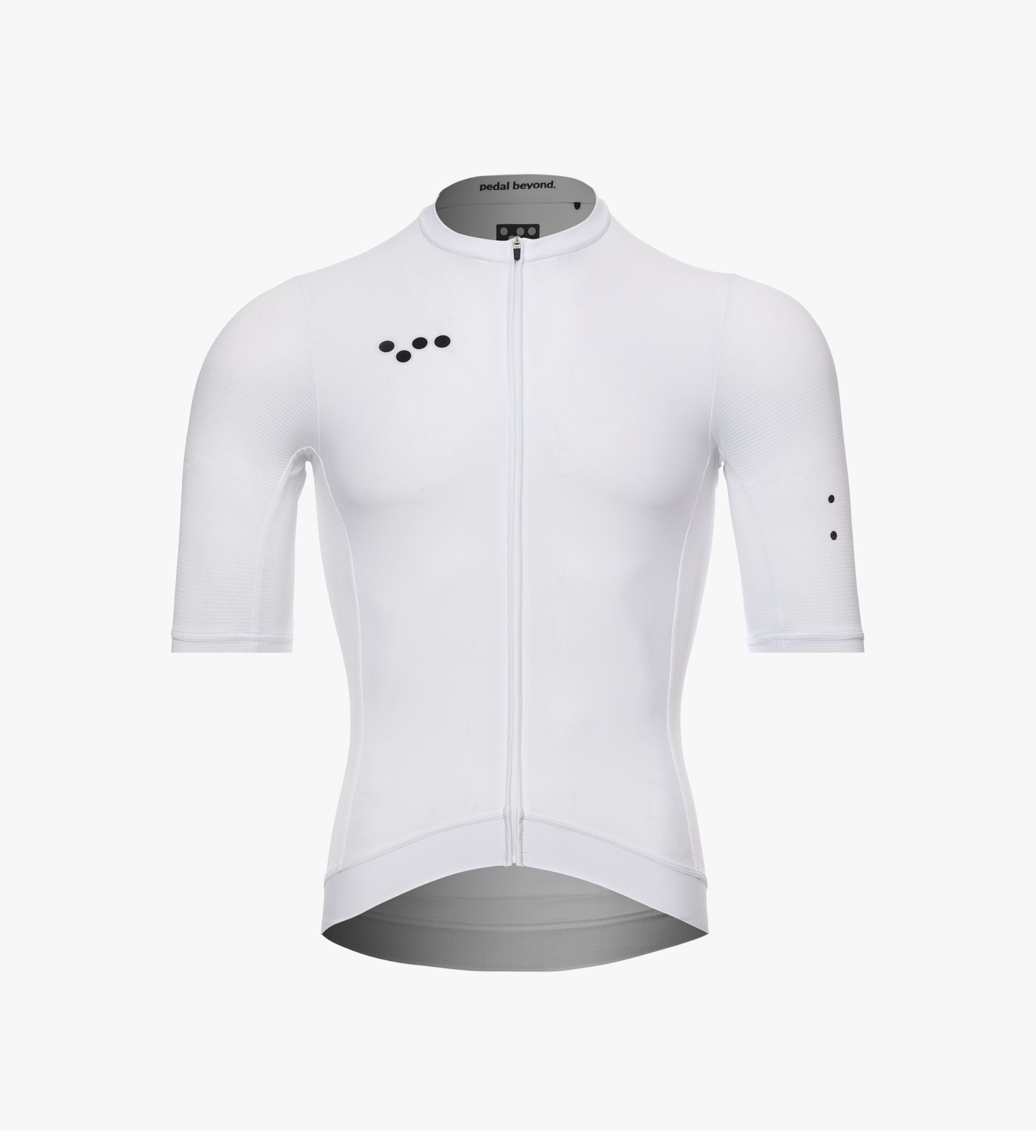 Men s Classic Cycling Jersey Core White Breathable SPF50 Gear The Pedla