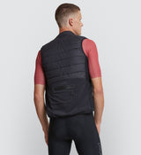 Elements Insulated Cycling Gilet / Vest - Black, Mens sizing, road, commuting, gravel riding, YKK Vislon zipper, packable pocket, DWR C6 treatment