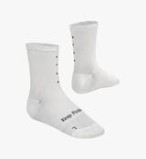 Pedla lightweight porcelain merino wool cycling socks, breathable moisture-wicking odor-resistant performance socks with anatomical left/right fit, arch-support compression and 6-inch cuff (45% merino, 32% nylon, 16% Coolmax)