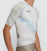 Photo of Local Loops Mens Air Cycling Jersey White Sky side, best, bike, fit, day, road, sleeve, moisture wicking, form fitting