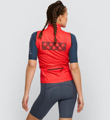 Photo of Pro Womens Deflect Cycling Gilet Poppy Red back, vest, wind, weather, year round, best, winter, winder, rain, waterproof, windbreaker