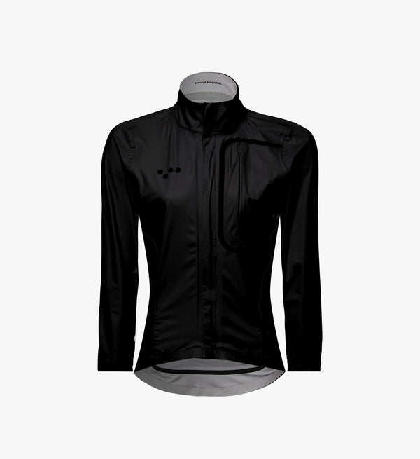 Pro Women's Deflect Cycling Jacket - Black: Windproof, waterproof, lightweight, breathable. Ultimate weather protection.