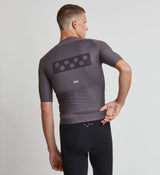 Pro Men's Pursuit Cycling Jersey - Charcoal | Beautiful Charcoal Race Jersey | High-end Italian fabrics | AeroPRISMA sleeves | Reflective accents | 3x rear pockets
