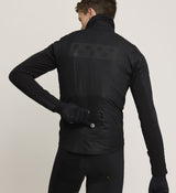 Pro Men's Deflect Black Cycling Jacket - Windproof, Waterproof, Lightweight, Breathable - Multiple Pockets, Reflective Accents