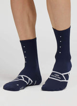 Lightweight Socks Navy - Introducing the latest in lightweight sock technology: Our Pedla sock is highly breathable with active performance wicking technology for maximum moisture management & temperature control - ideal for hot summer days. Constructed from a Nylon + Coolmax® core spun covered Lycra® containing unsurpassed moisture management and sport stability.