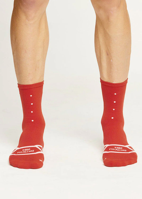 Lightweight Cycling Socks - Poppy Red | Pedla Lite Sock | Moisture-wicking, breathable, ideal for hot summer days
