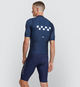 Core Men's Classic Cycling Jersey - Navy, LunaLUXE fit, UPF 50 fabric, quick-drying, four-way stretch, silicone gripper bands