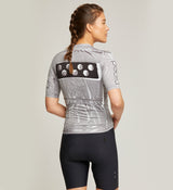 PROCESS Women's LunaTECH Cycling Jersey - Grey: High-intensity, sun-protecting, lightweight comfort for hot weather riding.