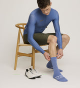 Lightweight 3 Pack Cycling Socks - Blue Smoke, Moisture-Wicking, Temperature Control