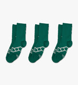 Lightweight 3 Pack Cycling Socks - Forest | Breathable, Moisture-Wicking, Temperature Control