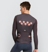 Pro Men's Pursuit LS Cycling Jersey - Typify Graphite, high-end Italian fabrics, aerodynamic design.