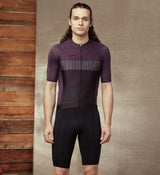 Machina Men's Classic Cycling Jersey - Aubergine, Breathable, SPF 50, Quick Drying, Comfortable Fit