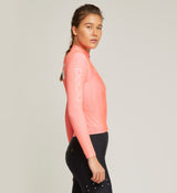 Bold Women's LunaPRISM Cycling Jersey - Coral. Lightweight, aerodynamic, and comfortable for fast rides.