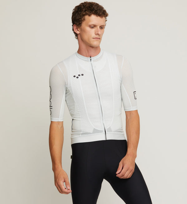 Climba Cycling Jersey - Off White | Lightweight, Breathable, Comfortable | Perfect for Hot Conditions