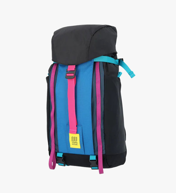 Topo Designs Mountain Pack 16L - Black/Blue | Lightweight, Recycled Nylon | Laptop Sleeve | Outdoor Adventure Piece