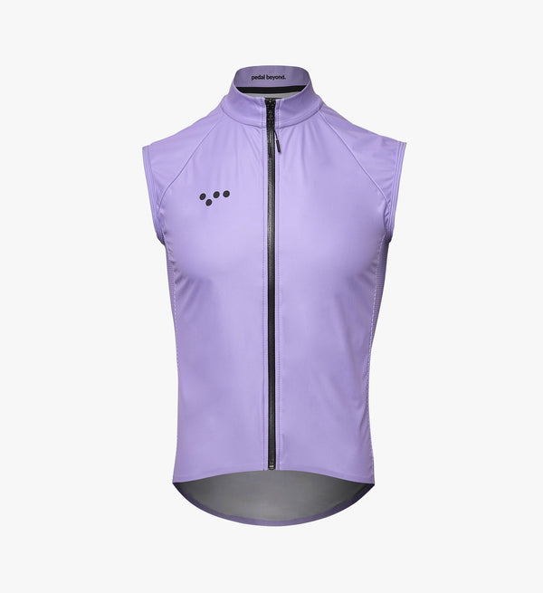 Men's AquaTECH Cycling Gilet / Vest - Lilac / Lightweight layer of protective comfort for unpredictable weather