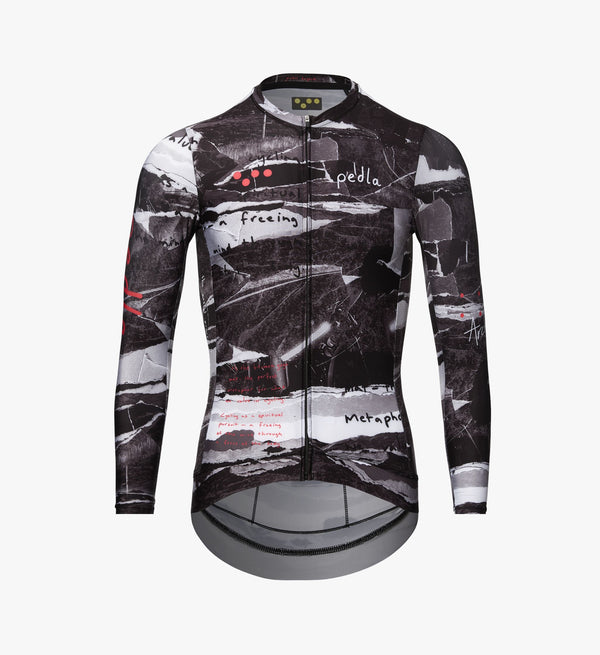 Photo of Archive Mens Cycling Long Sleeve Jersey Monochrome silo, best, bike, fit, day, road, moisture wicking, form fitting