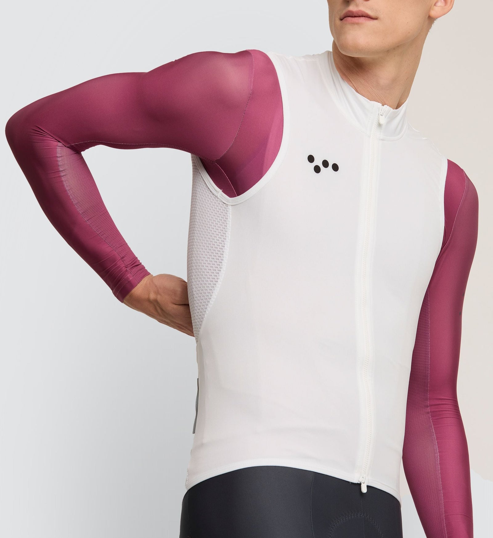 Men's Classic Cycling Gilet - White | Ultimate Weather Protection