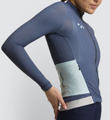 Elements Women's Mid-Weight LS Cycling Jersey - Stormy, perfect for cooler seasons, moisture-wicking, aerodynamic design