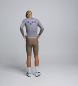 Back view of Air Long Sleeve Jersey in Light Grey – reinforced rear pocket system with sleek, minimal design