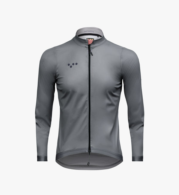 Men's Classic Cycling Jacket in Light Grey – lightweight windproof and water-resistant shell for year-round cycling protection