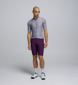 Side profile of Men's Light Grey Classic Cycling Jersey – breathable side panels and four-way stretch for freedom of movement