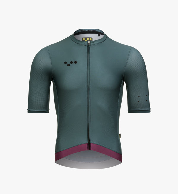 Men's Sage Classic Cycling Jersey - Form-Fitting and Breathable