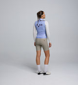Back view of Women's Galactic Lilac Classic LITE Cycling Gilet – three reinforced rear pockets and secure silicone hemline