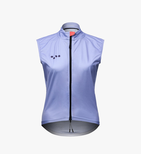 Women's Classic LITE Cycling Gilet in Galactic Lilac – lightweight, packable vest with windproof front and breathable mesh back