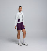 Side profile of Women's Porcelain Midweight Long Sleeve Jersey – breathable fabric with brushed lining for warmth without overheating
