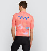 Photo of Beyondism Mens Air Cycling Jersey Nectarine back, best, bike, fit, day, road, sleeve, moisture wicking, form fitting