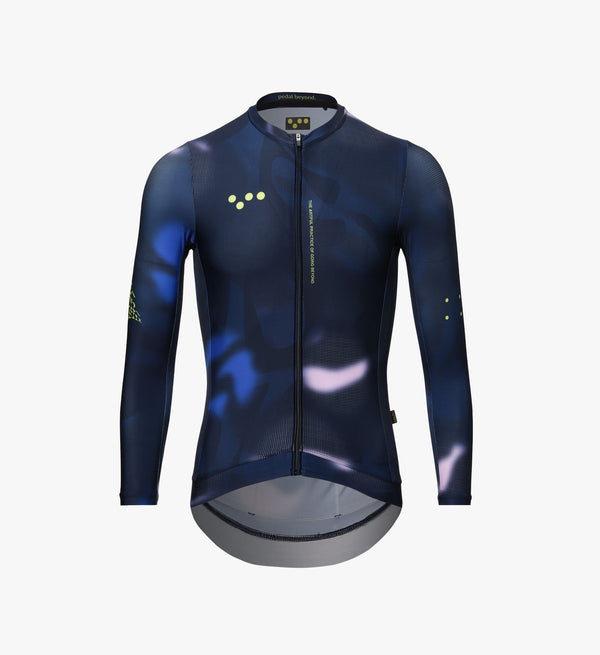 Photo of Beyondism Mens Classic Cycling Long Sleeve Jersey Navy silo, best, bike, fit, day, road, moisture wicking, form fitting