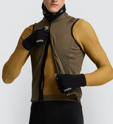 Elements Men's Thermal Cycling Gilet - Olive, Breathable, Windproof, Water-resistant, Winter Riding, Comfort, Stylish, Durable
