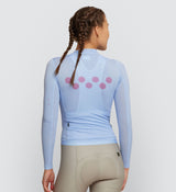 Back view highlighting the lightweight storage and reflective elements of the Women's Sky Air Long Sleeve Cycling Jersey
