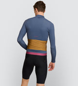 Elements Men's Mid-Weight LS Cycling Jersey - Stormy, Melbourne, keywords: long sleeve, layering, moisture-wicking, aerodynamic, pockets, visibility