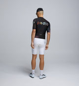 Back view of Pedla’s Men’s Classic Cycling Jersey - Carbonado, designed for style and comfort with SPF 50 protection.
