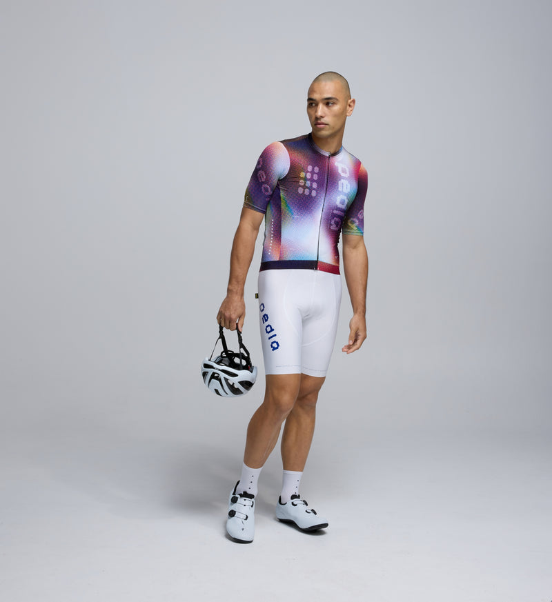 Front view of Pedla’s Men’s Classic Cycling Jersey - Diamond, highlighting sleek design and modern cycling style.