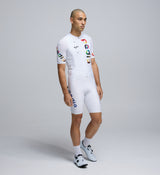 Side view of Men’s Classic Cycling Jersey - highlighting ventilation panels and extended sleeve length for style and performance.