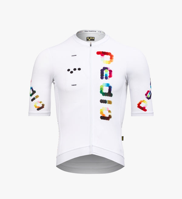 Men’s Classic Cycling Jersey in Optic White - clean and minimal, designed for premium performance and comfort.