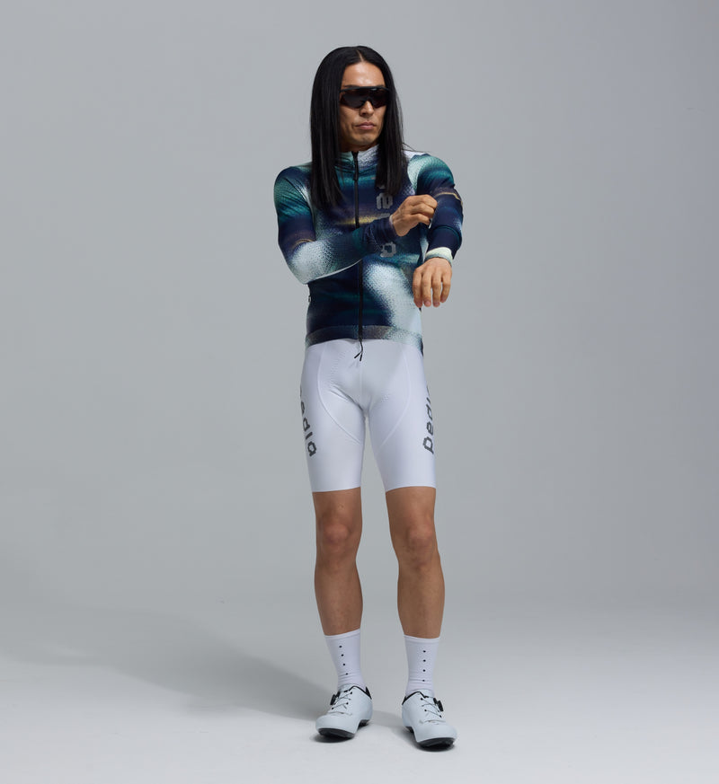 Colour Wheel / Men's Thermal LS Jersey - Motion Blue