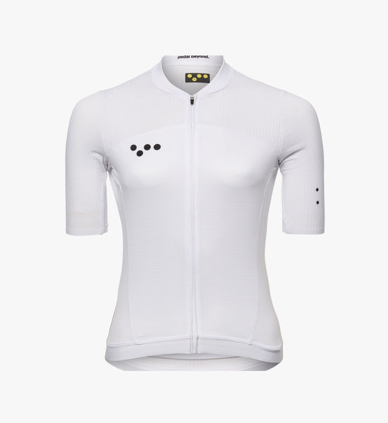 Womens white cycling jersey on sale