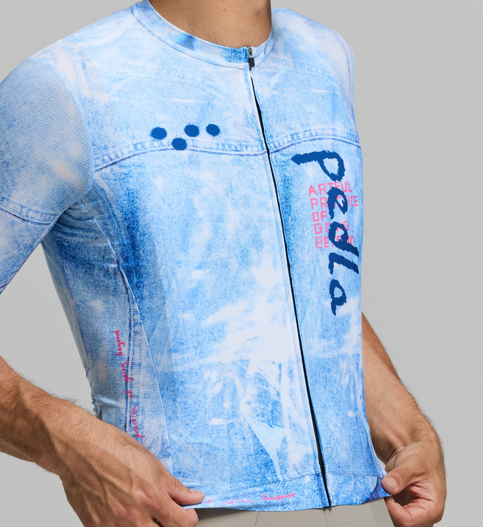 DENIM Men's Classic Cycling Jersey Blue Fade Pedla – The Pedla